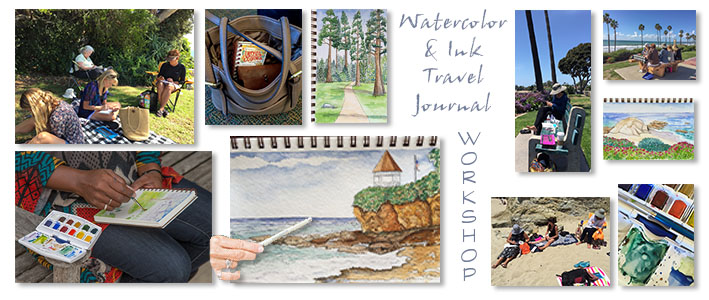 My Artist Loft Watercolor and Ink Travel Journal Class